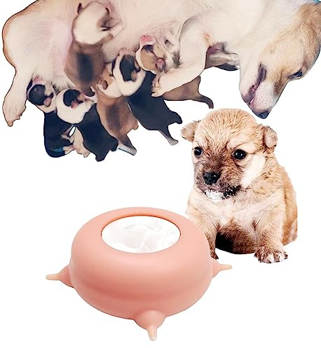 Mangeoire à lait pour chatons et chiots, mangeoires pour plusieurs chiots, mangeoire à lait en silicone de qualité alimentaire pour chaton chiot avec 3/4 (4 tétons 200 ml)