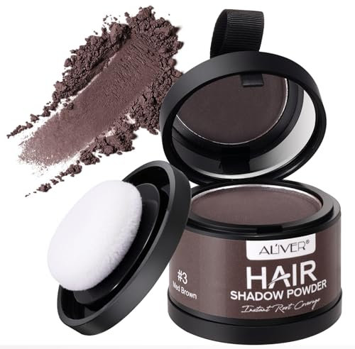Ritocco Ricrescita Capelli, 4g Polvere per Capelli Waterproof Correttore per Infoltimento Capelli Donna e Uomo, Hairline Shadow per Riempire Capelli Diradati (Marrone medio)