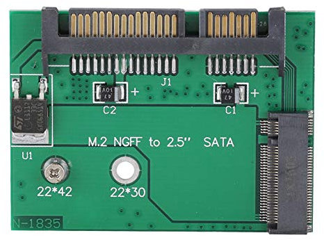 Beufee 2.5inch M2 To SATa Converter Adapter, NGFF SSD Card M.2 To SATa 3 Connector M.2 SSD To 2.5in SATa Adapter Converter