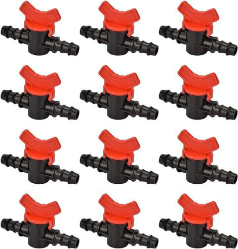 Válvula de control de plástico, conector de manguera de jardín de riego, válvula de conmutación de púas de riego por goteo para tubería de agua de 16 mm