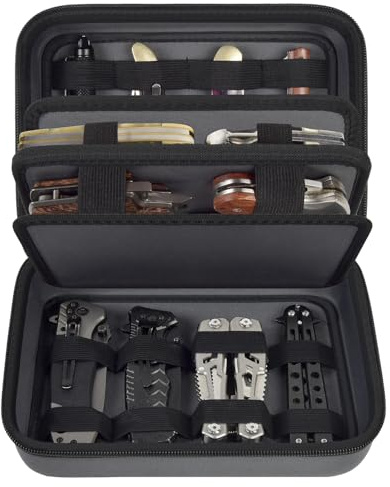 ANKHOH Knife Collection Storage Case, 32-Slot Folding Knife Organizer
