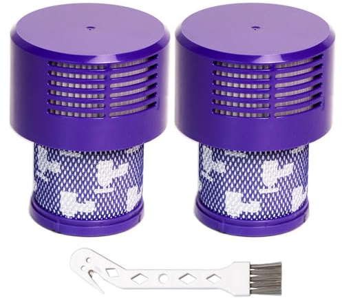 2 Pack HEPA Replacement for Dyson V10 Filter Cyclone Series, V10 Animal, V10 Absolute, V10 Total Clean, SV12 Vacuum Cleaner, Compatible with Dyson No. 969082-01 Filter Parts, Reusable and Washable
