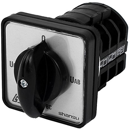 ThraKi Schalter Drehschalter Umschalter Dreh-Umschaltschalter, automatischer Transferschalter, AC660 V, 10 A, 4 Positionen, 2-polig, Universal-Drehnocken-Umschalter
