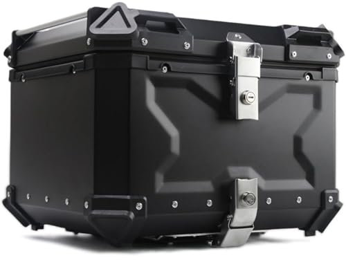 Mixtric Motorrad-Topcase, Motorrad-Topcase-Heckkoffer, Motorradkoffer Aus Aluminium, Mit 2-Schlüssel-Sicherheitsschloss, Zur Aufbewahrung Von Helmgepäckträgerkoffern,D,100L