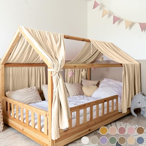 lilimaus Hausbett Himmel [in 12 Farben] Betthimmel Hausbett aus 100%