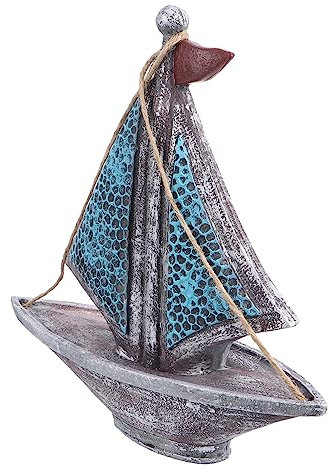 Cabilock Segelmodell Ornament nautisches Bootszubehör Schiff - wohnaccessoires tischdeko esstisch Segelboot Modellbau Harzornament Segelboot-Modell-Ornament Blue