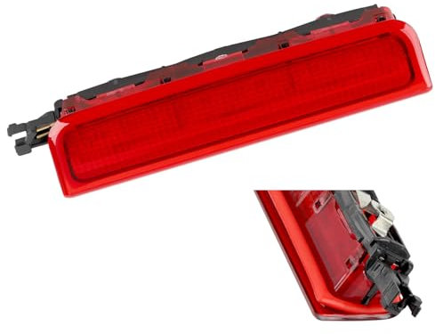 liangren 2K0945087C Drittes 3. Bremslicht Zentrum Hohe Bremsleuchte Ersatz für 2004-2015 VW Caddy 3 Mk3 Estate Box Rot