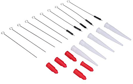 Mavaol Kit per calafataggio tutto in uno, solvente per sigillante siliconico, strumenti di finitura per calafataggio, spazzole per pulizia profonda, ugelli di precisione, per fai