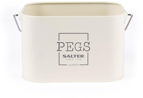 Salter Storage Canister for over 100 Pegs 3.3L Laundry Case with Hanging Hook