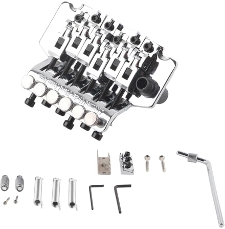 E -Gitarre Tremolo Bridge Tremolo Bridge System, Gitarre -System Doppelverriegelung für Gitarre, System Metal Vibrato für Stilersatz (SILVER)