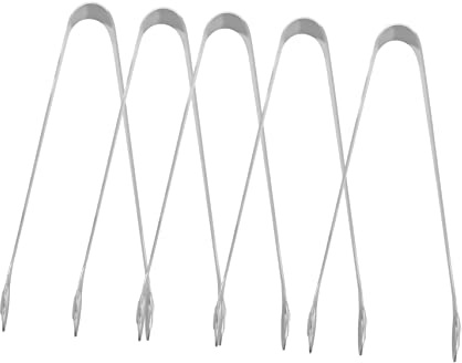 ULTECHNOVO Pince Multifonction Inox 15,5 Cm Lot De 5 Pinces à Steak Portables Glace En Acier Inoxydable Non Magnétiques Pour Restaurant Et Usage Familial Lors De Grillades Et Buffets