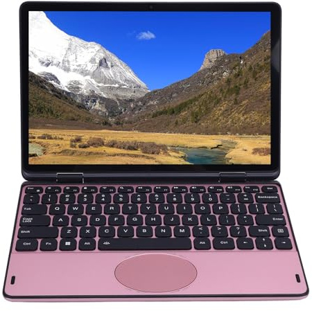 LICAEVEY La Computadora Portátil Convertible de 11 Pulgadas, Flexibilidad de 360 ​​Grados, 8G DDR4 128G M.2 SSD Touchsid Slim Laptop Computer para 11 Pro (Oro Rosa)