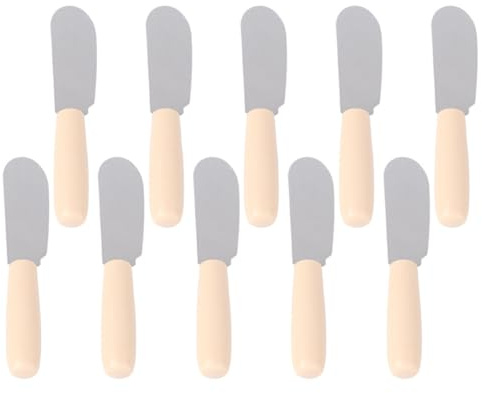 TOYANDONA Set da 16 Spatole per Burro e Panna in Acciaio con Manico in Gomma Colorato Spatola Liscia per Crema e Glassa Utensili per Cucina Domestica e Preparazione Dessert