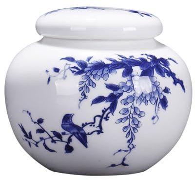 BESPORTBLE Keramik Dekorativ im Chinesischen Stil 260ml Vorratsdose zur Aufbewahrung von Tee und Gewürzen mit Deckel für Küche und Wohnzimmer Geeignet