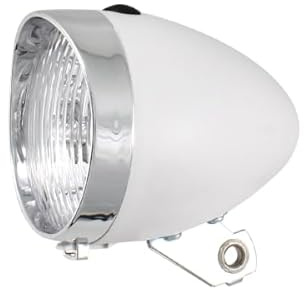 cyclingcolors Fahrrad-Frontlicht, 3x LED, Gabelmontage, weiß, Vintage-Stil