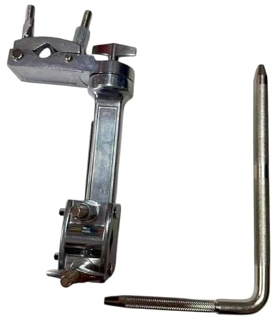 Perfeclan Abrazadera de Tambor, Soporte de Extensión para Percusión, Abrazadera para Soporte de Platillos, Abrazaderas Múltiples para Escenario, Bombos, Elevado, con Vara