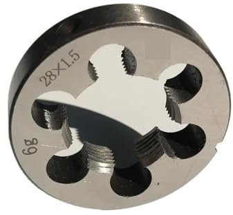 Terraja de Rosca Métrica Troquel manual izquierdo M28/M29/M30/M32/M33*1,0/1,5/2,0mm pieza de trabajo de hierro, aluminio y cobre con rosca manual(M28x1.0 LH)