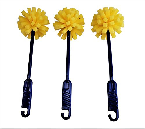 3 Stück Gläserbürsten Schaumstoff