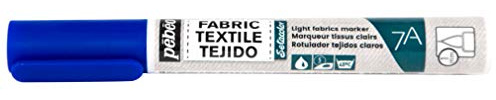 Pébéo 803408 7 A marcador telas punta pincel 1 mm azul