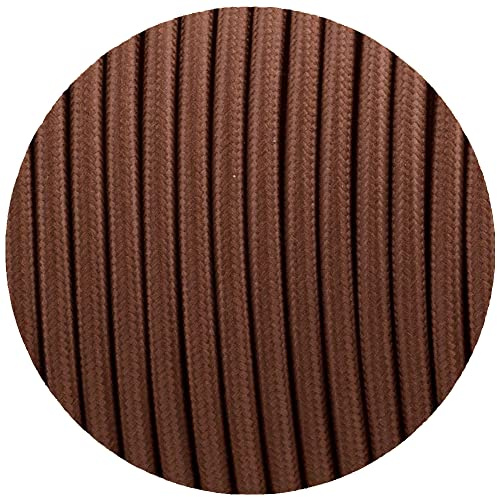 5 Meter Vintage 2 Core Round Electric Cable Fabric Covered Wire Italian Braided 0.75 mm Electrical Cable Flexible Wire for Lighting Other Appliances