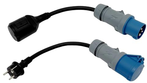 Mennekes CEE Stecker Adapter Kupplung 230V Camping Boot H07RN-F 3x2,5mm² 16A - 2er Set
