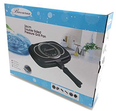 CasseseShop Bistecchiera/Fornello Sottosopra Bavaria in Pietra lavica 36cm (Nero)