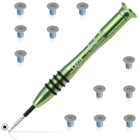 LeFix Lot de 12 vis M2 x 3 T5 pour repose-poignet, compatible avec Dell XPS 13 9343 9350 9360 XPS 15 9550 9560 Precision M5510, tournevis Torx T5 inclus dans le kit.