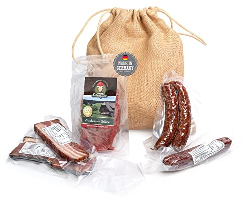 Wichtelgeschenk Schwarzwald genießen – Feinkost Probierpaket im Jutesäckchen, liebevolles Genuss-Geschenk zum Fest, Geburtstag oder als Danke