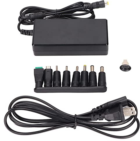 65W 3A Chargeur Universel pour Ordinateur Portable Adaptateur Secteur 6V/9V/12V/15V/16.5V/18.5V/20V Remplacement pour Ordinateur Portable écran LED équipement de Surveillance Alimentation(EU)