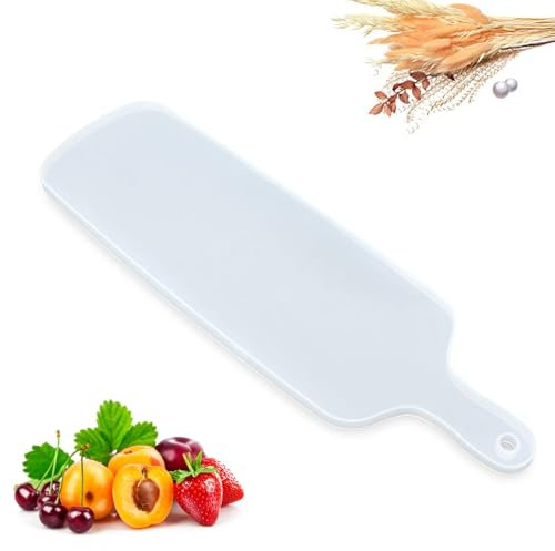 Stampo per vassoio in resina siliconica, taglieri per formaggi Stampi in resina epossidica con manico per vassoio da portata, piatto, 40 cm/15,7 pollici