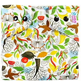 Petit Lulu Spreizhöschen für breites Wickeln//Spreizwindelhosen/Größe M (5-9 kg)/ Druckknöpfe (Autumn Hedgies)