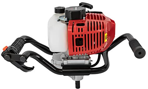Bazargame 52cc Erdbohrer Gartenbohrer Benzin 2-takt Benzin Motor Pfahlbohrer Gasbetriebener Erdbohrgerät Ohne Bohrer 1.8Kw Professional Akku-Erdbohrer