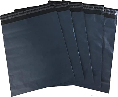 100 Stück Folienversandbeutel Versandbeutel Versandtasche 50x70cm, schwarz mit selbstklebend, Extra groß, Extra Dick
