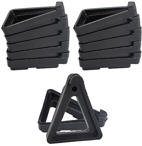 SZXMDKH Lot de 24 pieds de plantes invisibles pour plantes - Support triangulaire pour intérieur et extérieur - En terre cuite - Noir
