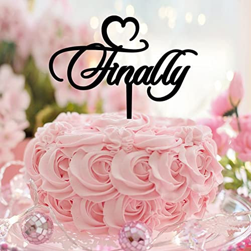 Endlich Geburtstag Cupcake Topper Braut und Bräutigam Rustikal Themed Geburtstag Kuchen Topper für Abschlussfeier Hochzeit Essen Picks Kuchen Dekorationen Vintage Neuheit Einzigartige Individuelle