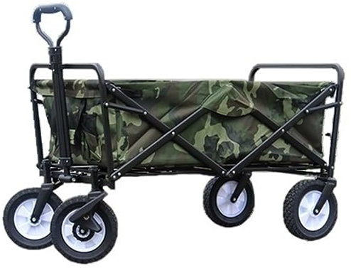 UTOQIA Strandwagen Bollerwagen Klappbarer Gartenwagen, Einkaufswagen, Einkaufswagen Für Outdoor, Camping, Angeln, Zugwagen Mit 4 Rädern Handwagen Campingwagen (Color : B)