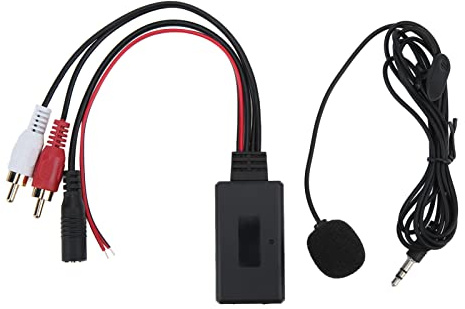 Adaptateur Bluetooth 2RCA AUX IN, Adaptateur Bluetooth AUX IN pour Voiture, Câble sans Fil avec Microphone Mains Libres pour Pioneer avec 2 Ports Audio RCA