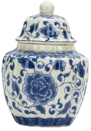 Grain Dispenser with Ceramic,Rice Container, Ceramic Ginger JarTea Jars Retro Food Storage Jar Chinese Tea Storage Jar Household Coffee Powder Jar Candy Medicine Jar Tea Storage Containers with Lids
