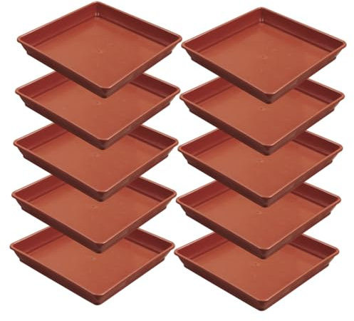 SEWOART 10pièces Soucoupes pour Pots De Fleurs Support De Drainage pour Plantes Intérieur Et Extérieur Brique