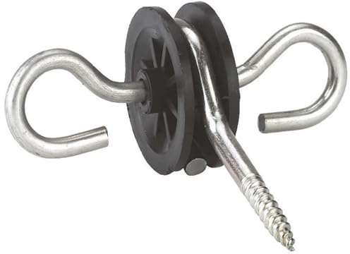Agrarzone Torgriffisolator drehbar 10x Torgriff Elektrozaun Weidezaun Tor | verzinkt, robust, Öse, Torgriff, Weidezaun