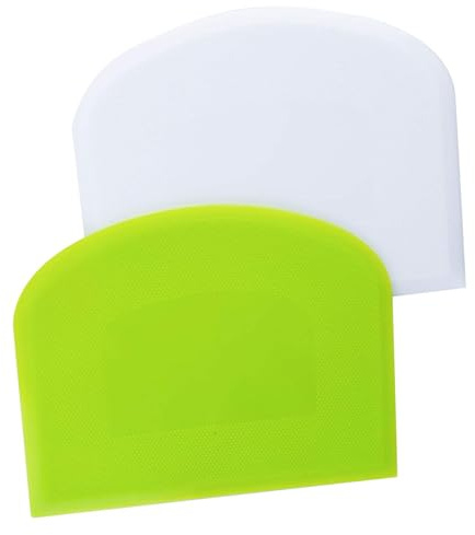 4 x Pastry Horn 12 x 9.5 cm Plastic Dough Scraper for Kitchen, Dough Cutter for Pizza, Pastry, Bread, Cream