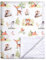 HOTUT Coperta in Cotone per Neonati, Morbida Coperta per Gattonare per Bambini, 75 x 100 cm, Coperta per Neonato a Pois, Baby Copertina per Carrozzina per Bambino (Scoiattolo)