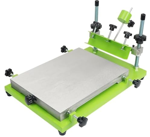 Flat Screen Printing Machine for Glass, Plastic, Wood - Handmade Silk Screen Printing Table with Squeegee - 300 * 240 MM Thicken Worktop - Ideal for Various Flat Products