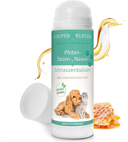 COOPER & BURTON Pfoten-, Nasen- & Schnauzenbalsam für Hunde & Katzen | Schutz vor Hitze, Kälte & Salz, Bienenwachs & Propolis, antibakteriell, sicher beim Ablecken, Made in DE
