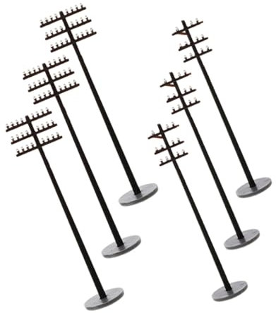 BESPORTBLE Mini Telephone Pole Models and Scale for Doll Train Scenery Micro Landscape Garden Train Accessories Educational Diorama Playset
