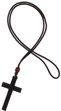Garneck Wooden Cross Hanging Car Ornament Cross Necklace for Men Women Teens Vintage Style for Car Mirror Decoration for Church Events and Home Decor