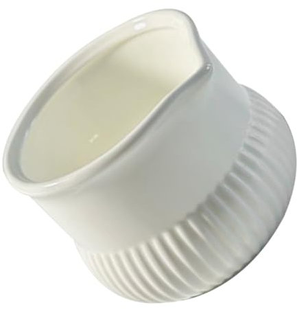 Hemobllo Keramik Sahnekännchen Kleiner Milchbehälter Porzellan Behälter Für Milch Soße Sirup Mit Gerippter Textur Als Gefäß Für Kaffee Salat Bratensoße
