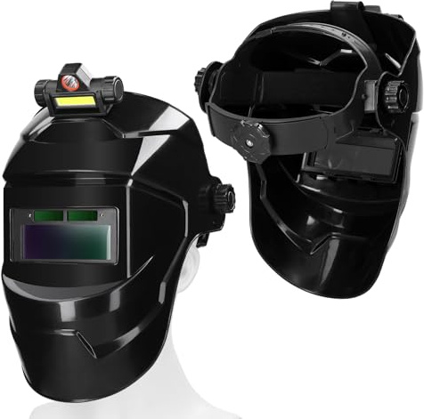 Relogic Maschera per saldatura automatica oscurante, resistente alle alte temperature, 130 °C, per saldatura ad arco, levigatura, taglio