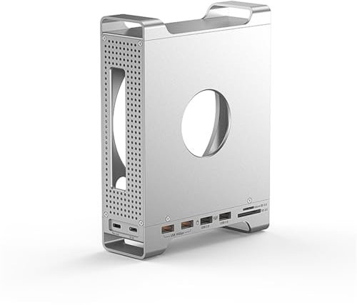 Tipo-C Docking Station SSD Caso adatto per Mac Mini M4 / M4 Pro Desktop Mini Computer di archiviazione del basamento Hub USB con M. 2 SSD Enclosure USB3. 2 Gen2 SD3.0 TF3. 0