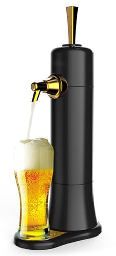 Draught Beer Machine for Home, Portable Beer Dispenser for Beer Canned, Perfect Draft Beer Foam Generator Pumps with Beer Tap, Enjoy Fresh Draft Beer Anytime, Anywhere, Black